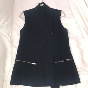 Trouve Moto Jacket dark blue/gray size small